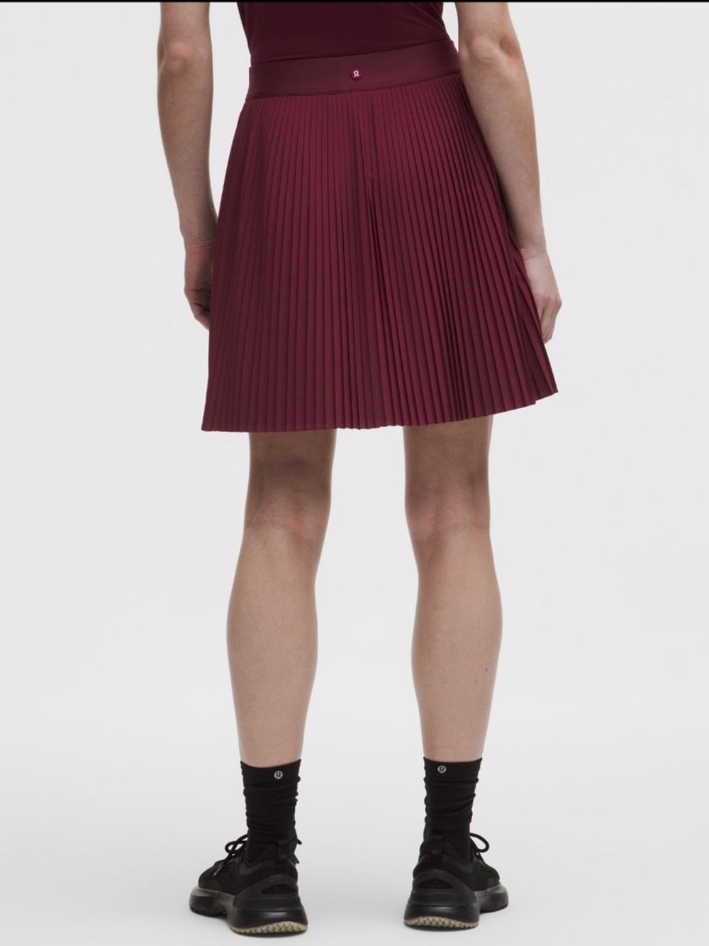 Lululemon Pleated HR Knee-Length Tennis Skirt, Burgundy Bay, Size Small - Picture 2 of 10